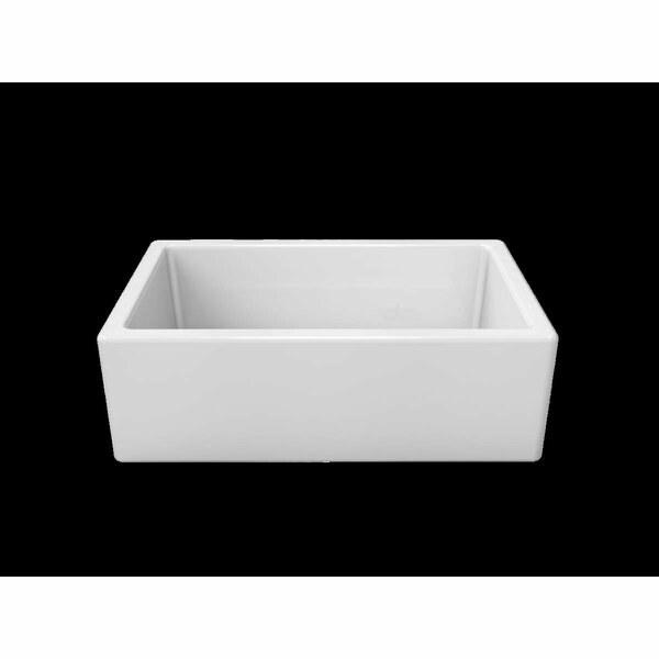 Come 30 in. Reversible Fireclay Sink, White CO3124417